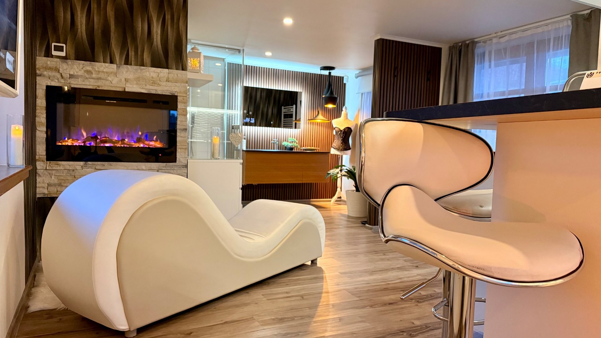 Delux apartman, tantra fotel, kandalló, romantika